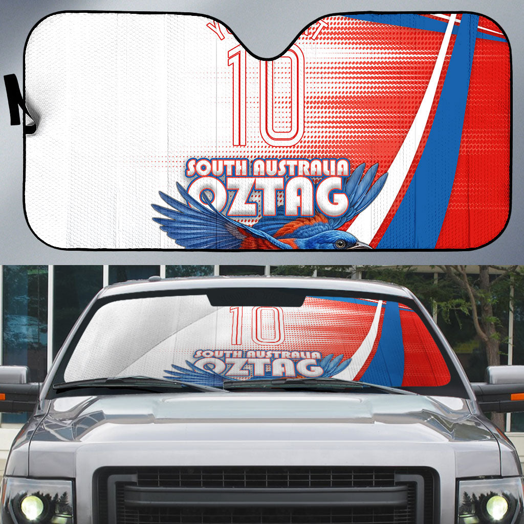 Personalised South Australia Oztag Bird Auto Sun Shade Australian Tag Rugby Bird Mascot