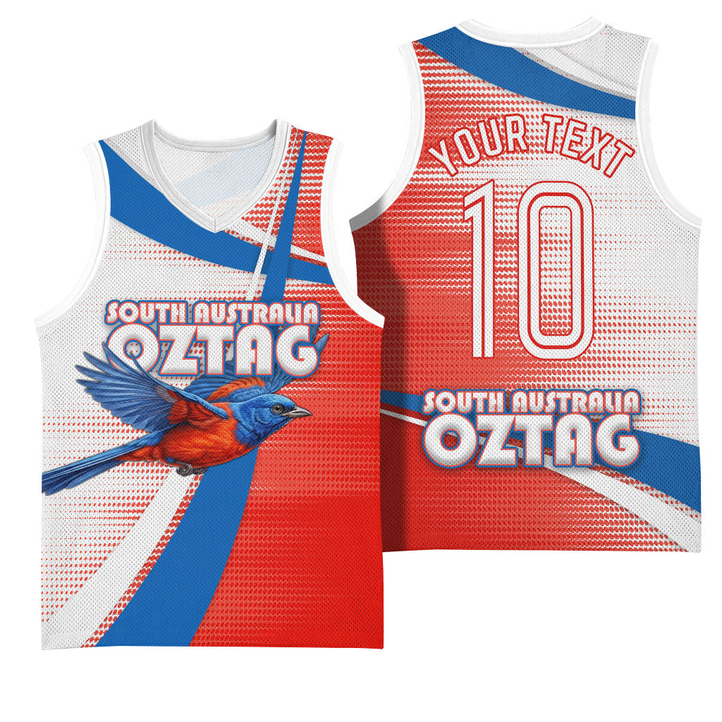 Personalised South Australia Oztag Bird Basketball Jersey Australian Tag Rugby Bird Mascot