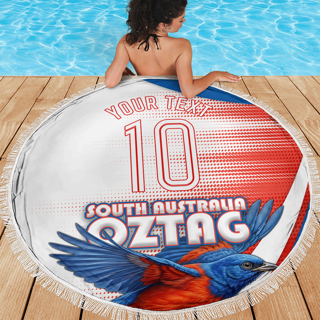 Personalised South Australia Oztag Bird Beach Blanket Australian Tag Rugby Bird Mascot