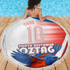 Personalised South Australia Oztag Bird Beach Blanket Australian Tag Rugby Bird Mascot