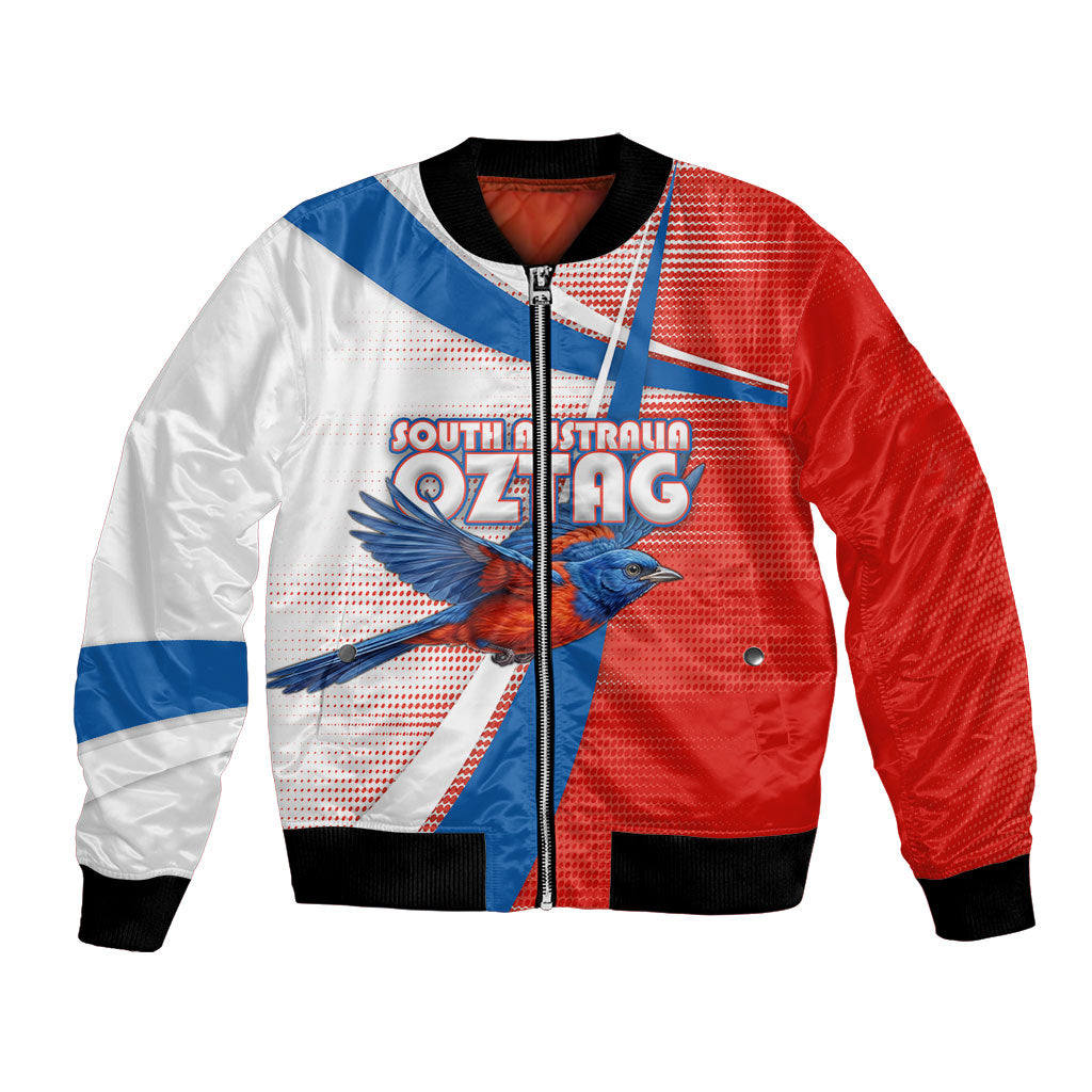 Personalised South Australia Oztag Bird Bomber Jacket Australian Tag Rugby Bird Mascot