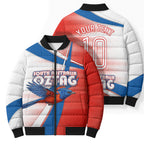 Personalised South Australia Oztag Bird Bomber Puffer Jacket Australian Tag Rugby Bird Mascot