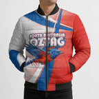 Personalised South Australia Oztag Bird Bomber Puffer Jacket Australian Tag Rugby Bird Mascot