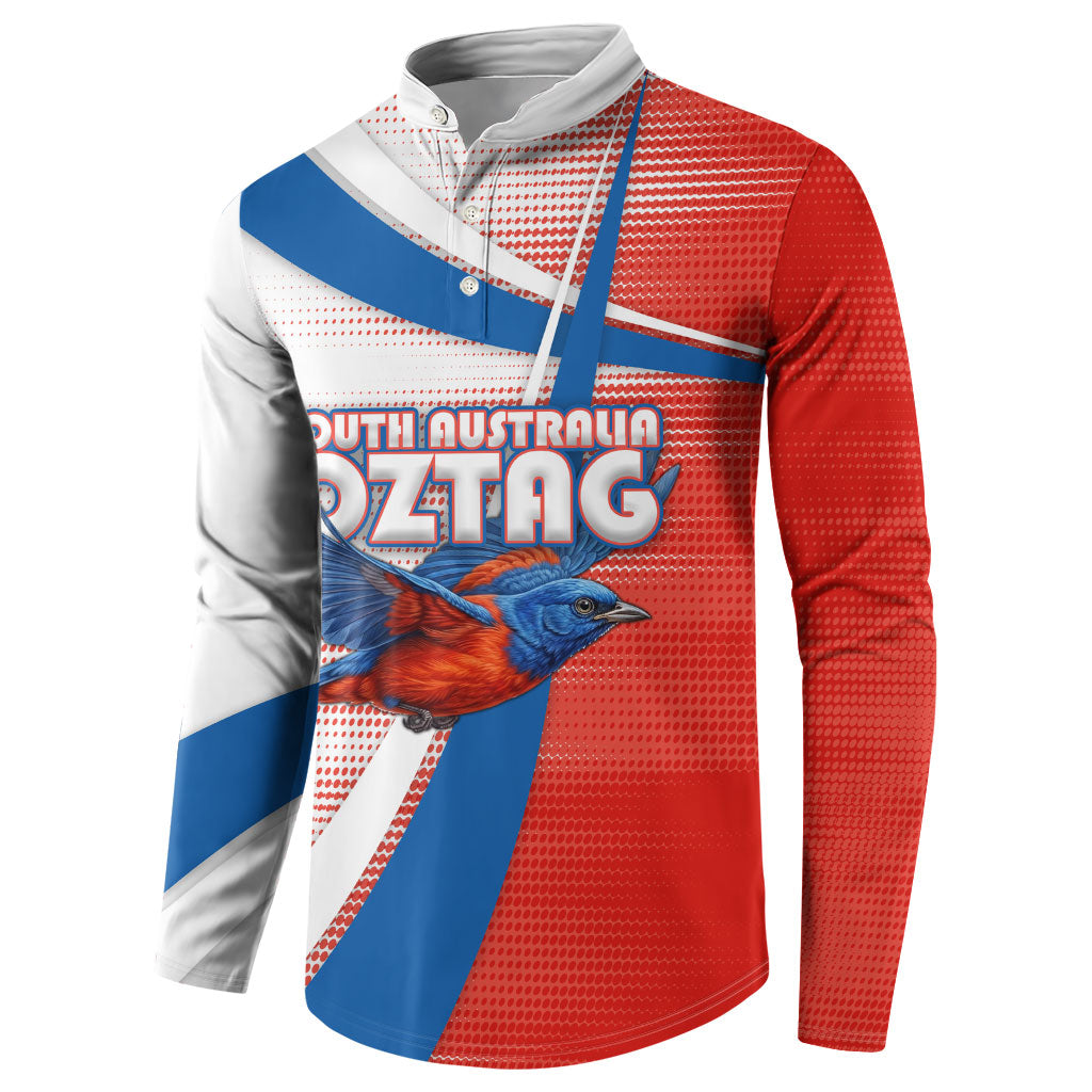 Personalised South Australia Oztag Bird Button Sweatshirt Australian Tag Rugby Bird Mascot
