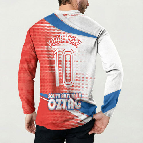 Personalised South Australia Oztag Bird Button Sweatshirt Australian Tag Rugby Bird Mascot