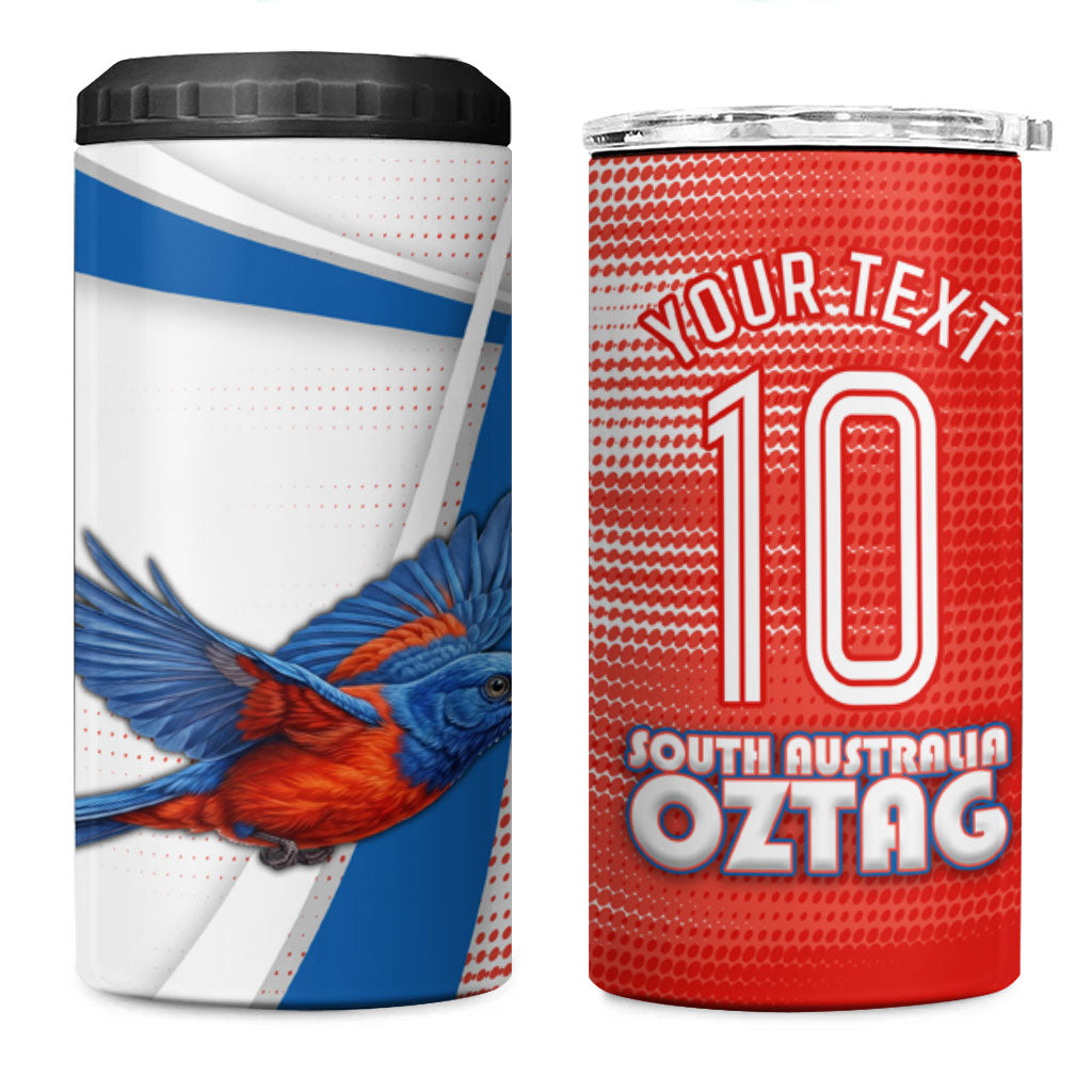 Personalised South Australia Oztag Bird 4 in 1 Can Cooler Tumbler Australian Tag Rugby Bird Mascot