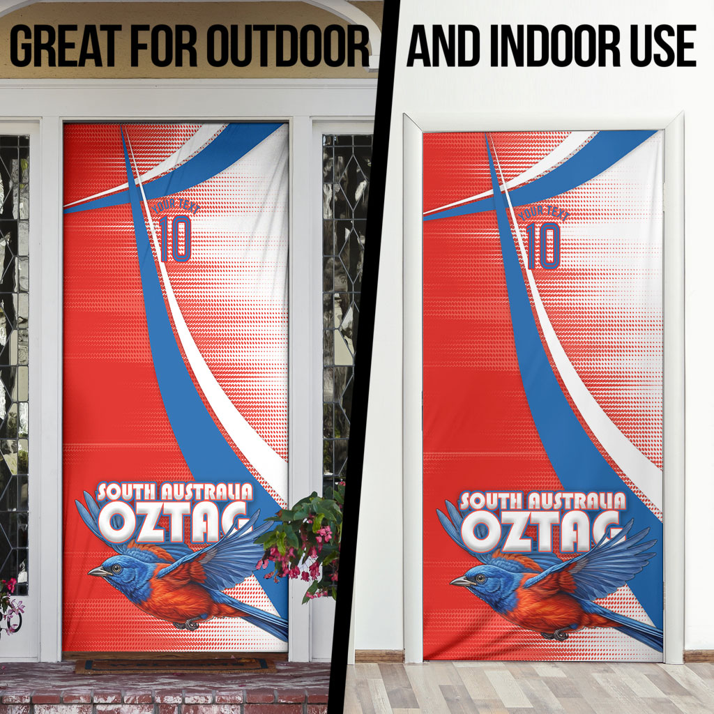 Personalised South Australia Oztag Bird Door Cover Australian Tag Rugby Bird Mascot