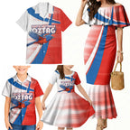 Personalised South Australia Oztag Bird Family Matching Mermaid Dress and Hawaiian Shirt Australian Tag Rugby Bird Mascot
