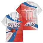 Personalised South Australia Oztag Bird Family Matching Puletasi and Hawaiian Shirt Australian Tag Rugby Bird Mascot