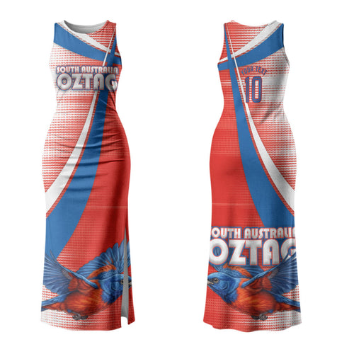 Personalised South Australia Oztag Bird Family Matching Tank Maxi Dress and Hawaiian Shirt Australian Tag Rugby Bird Mascot