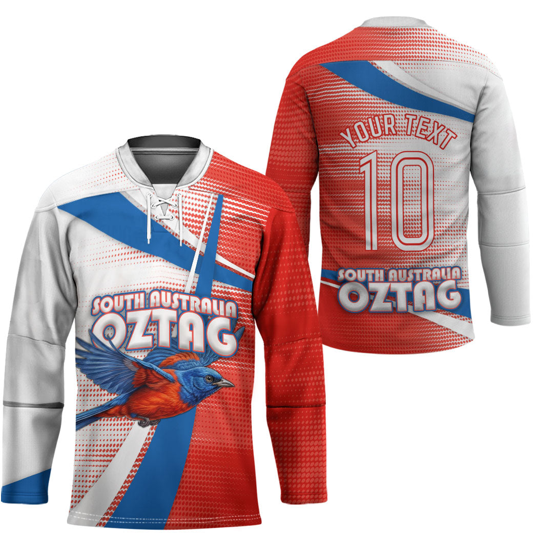 Personalised South Australia Oztag Bird Hockey Jersey Australian Tag Rugby Bird Mascot