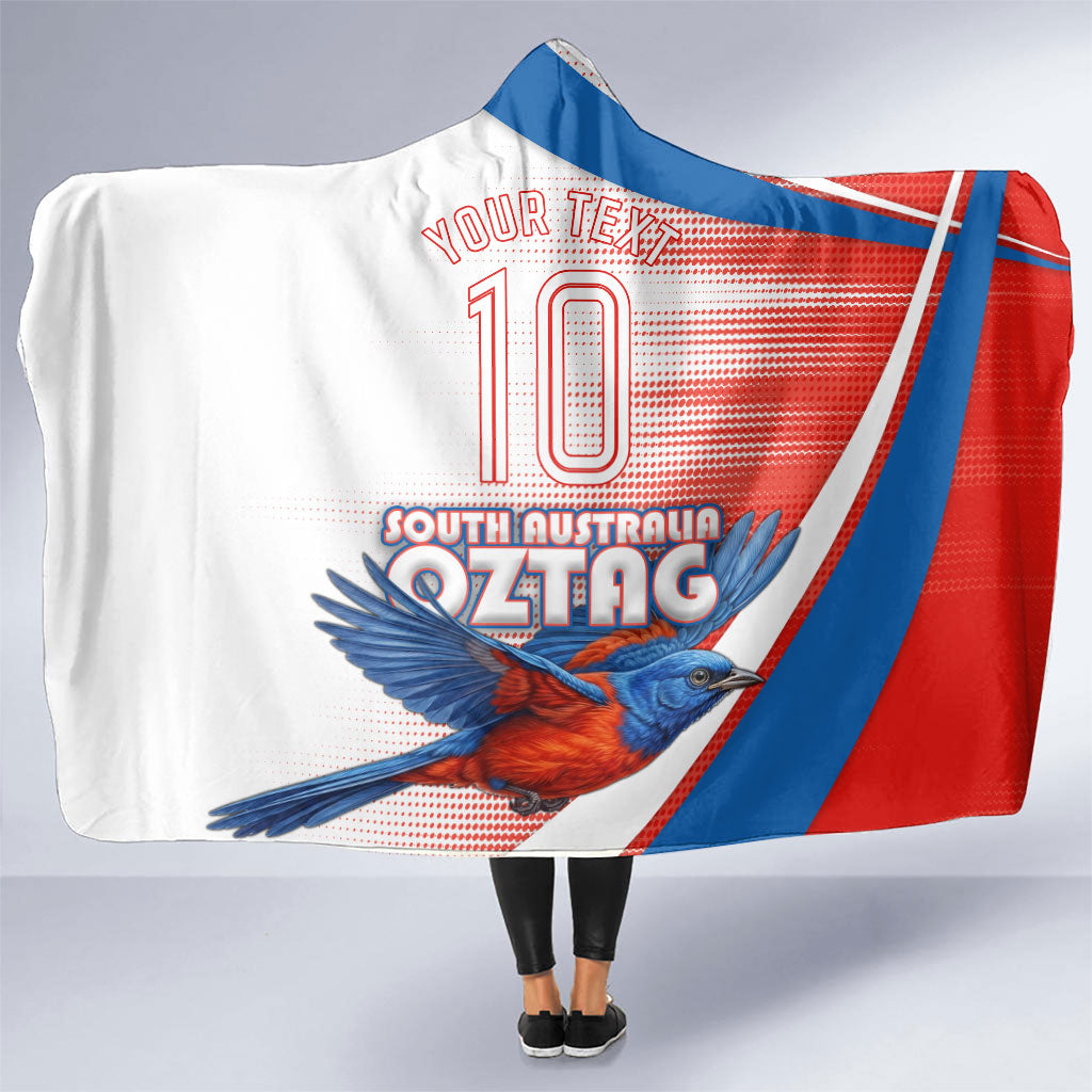 Personalised South Australia Oztag Bird Hooded Blanket Australian Tag Rugby Bird Mascot