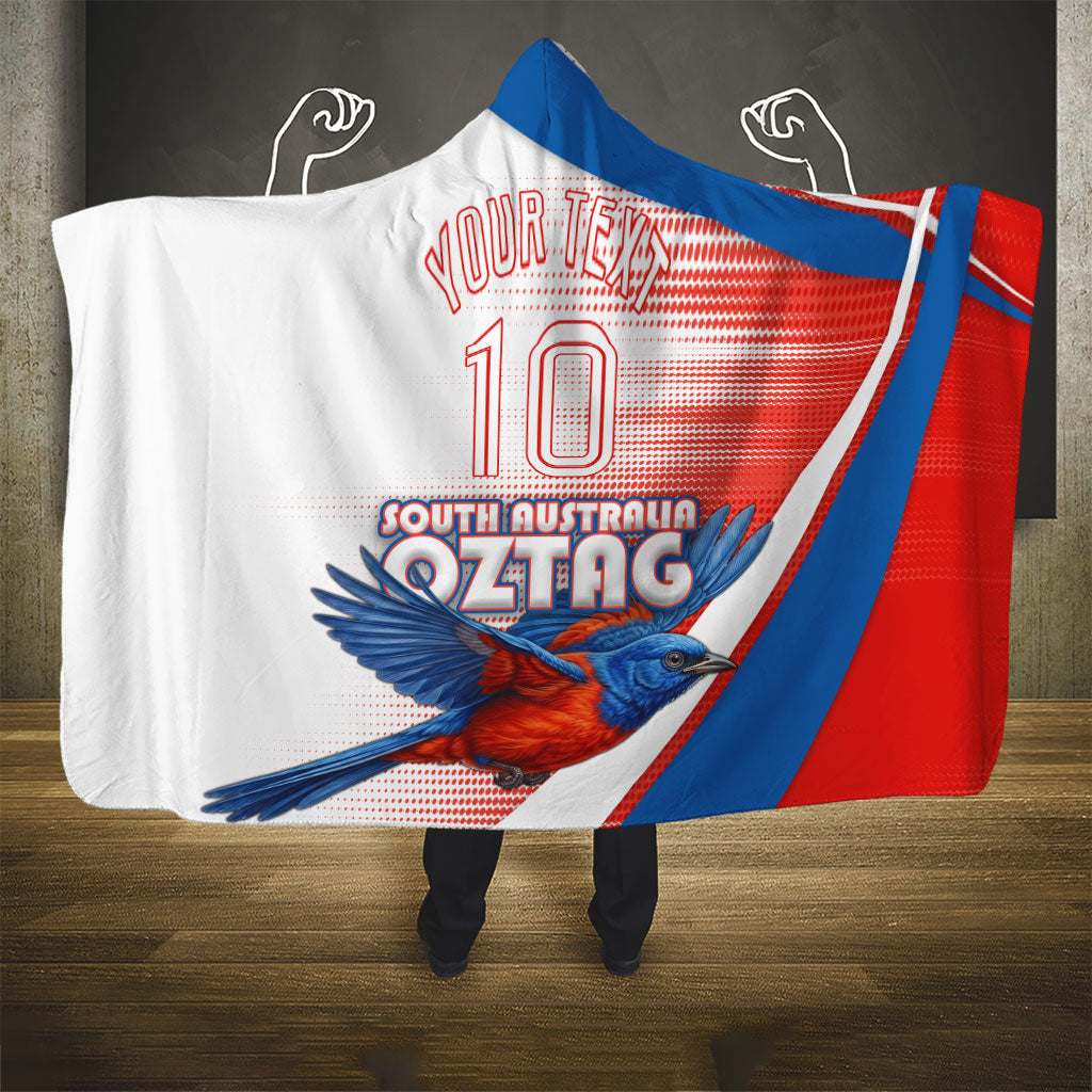 Personalised South Australia Oztag Bird Hooded Blanket Australian Tag Rugby Bird Mascot