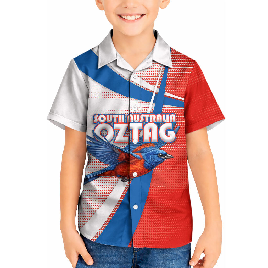 Personalised South Australia Oztag Bird Kid Hawaiian Shirt Australian Tag Rugby Bird Mascot