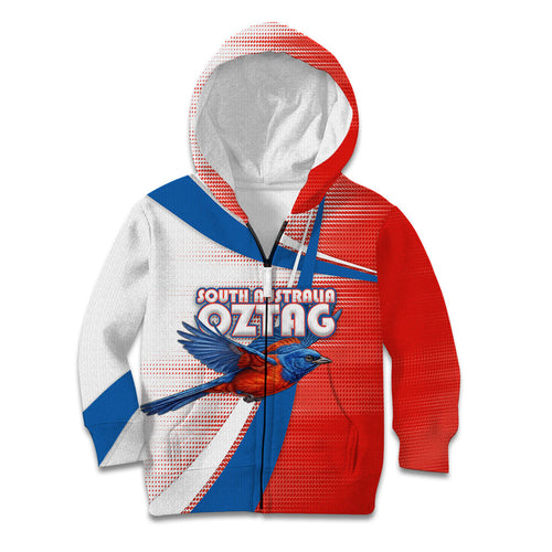 Personalised South Australia Oztag Bird Kid Hoodie Australian Tag Rugby Bird Mascot
