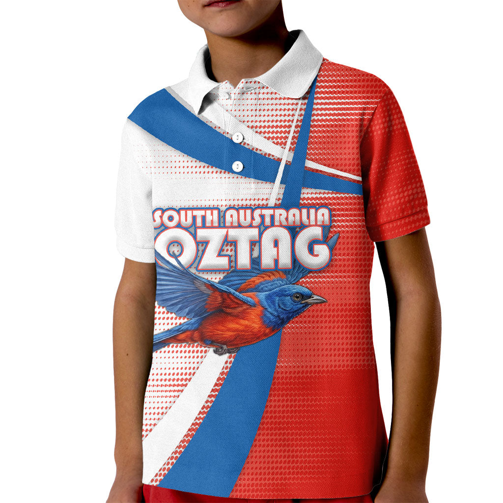 Personalised South Australia Oztag Bird Kid Polo Shirt Australian Tag Rugby Bird Mascot