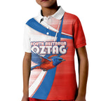 Personalised South Australia Oztag Bird Kid Polo Shirt Australian Tag Rugby Bird Mascot