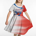 Personalised South Australia Oztag Bird Kid Short Sleeve Dress Australian Tag Rugby Bird Mascot