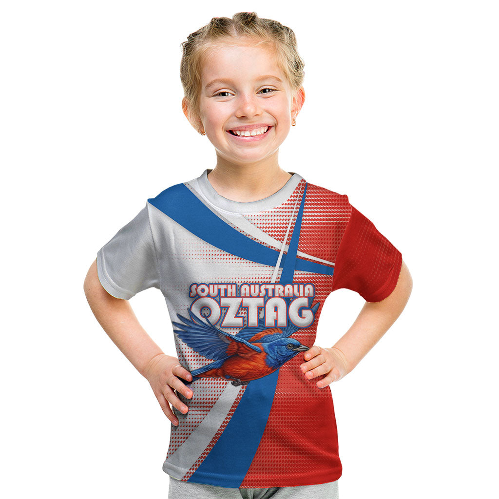 Personalised South Australia Oztag Bird Kid T Shirt Australian Tag Rugby Bird Mascot