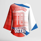 Personalised South Australia Oztag Bird Kimono Sleeve Blouse Australian Tag Rugby Bird Mascot