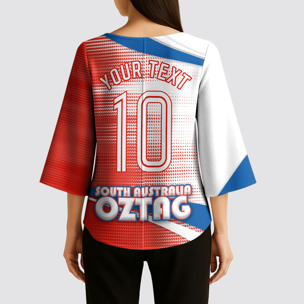 Personalised South Australia Oztag Bird Kimono Sleeve Blouse Australian Tag Rugby Bird Mascot