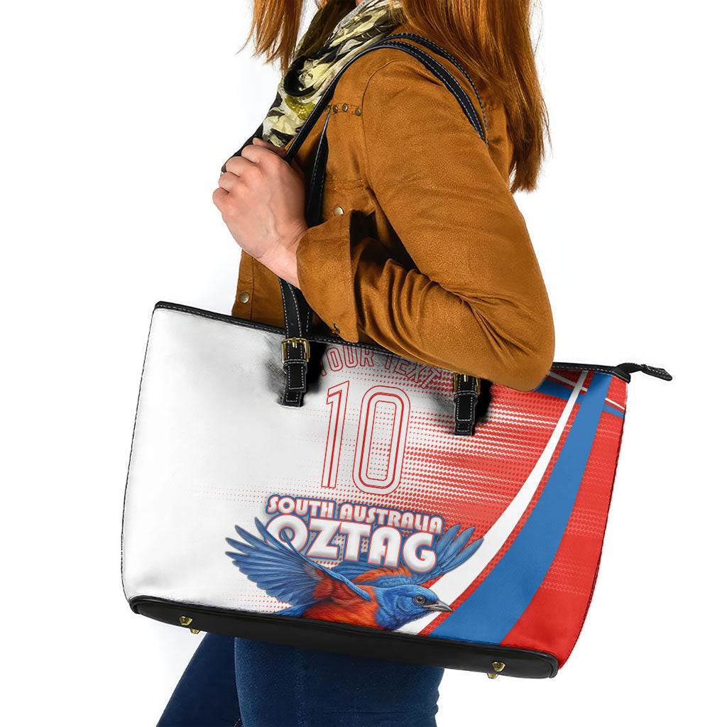 Personalised South Australia Oztag Bird Leather Tote Bag Australian Tag Rugby Bird Mascot