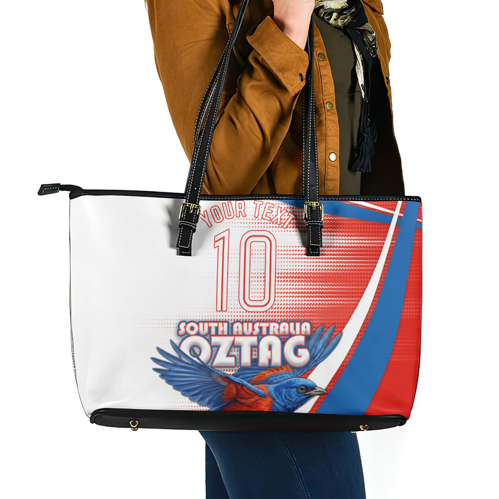 Personalised South Australia Oztag Bird Leather Tote Bag Australian Tag Rugby Bird Mascot