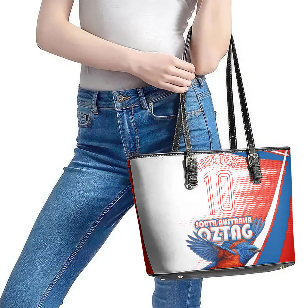 Personalised South Australia Oztag Bird Leather Tote Bag Australian Tag Rugby Bird Mascot