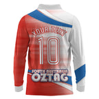 Personalised South Australia Oztag Bird Long Sleeve Polo Shirt Australian Tag Rugby Bird Mascot