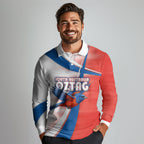 Personalised South Australia Oztag Bird Long Sleeve Polo Shirt Australian Tag Rugby Bird Mascot