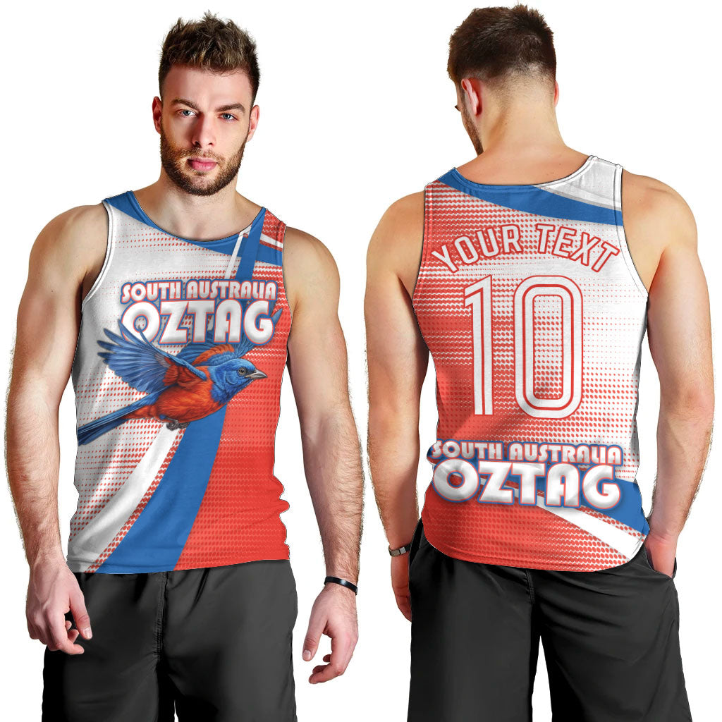 Personalised South Australia Oztag Bird Men Tank Top Australian Tag Rugby Bird Mascot