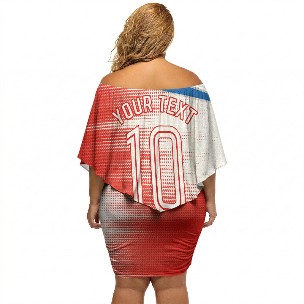 Personalised South Australia Oztag Bird Off Shoulder Short Dress Australian Tag Rugby Bird Mascot