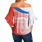 Personalised South Australia Oztag Bird Off Shoulder Wrap Waist Top Australian Tag Rugby Bird Mascot