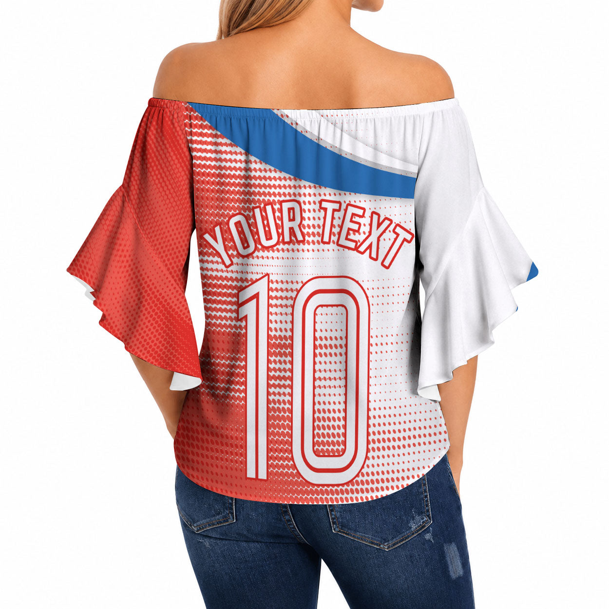 Personalised South Australia Oztag Bird Off Shoulder Wrap Waist Top Australian Tag Rugby Bird Mascot