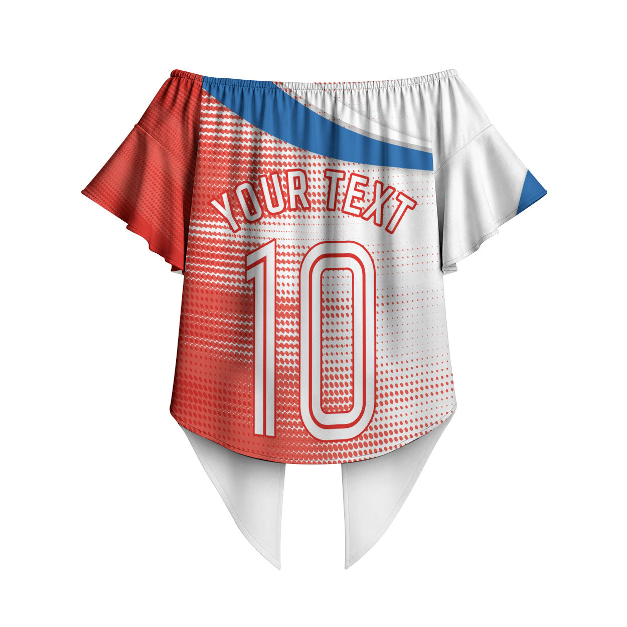 Personalised South Australia Oztag Bird Off Shoulder Wrap Waist Top Australian Tag Rugby Bird Mascot