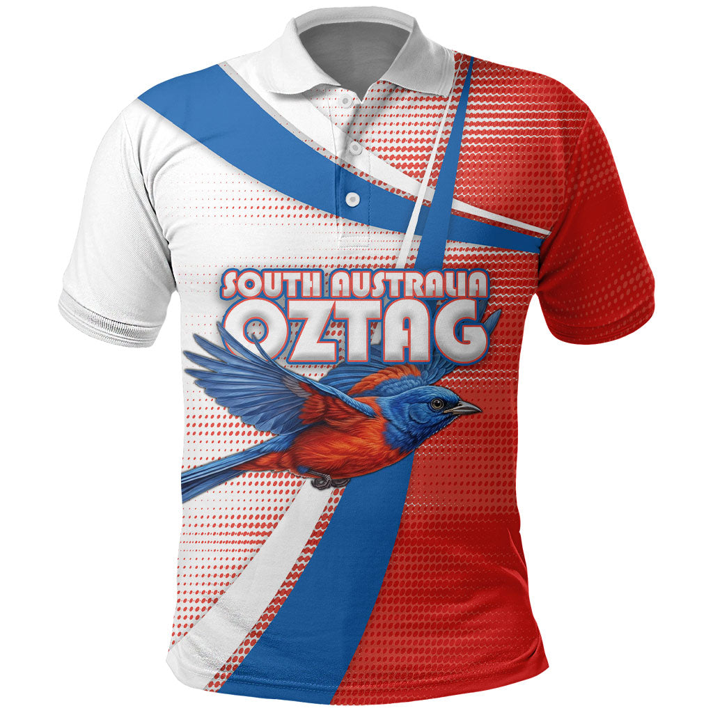 Personalised South Australia Oztag Bird Polo Shirt Australian Tag Rugby Bird Mascot