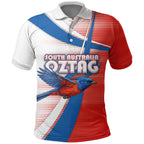 Personalised South Australia Oztag Bird Polo Shirt Australian Tag Rugby Bird Mascot