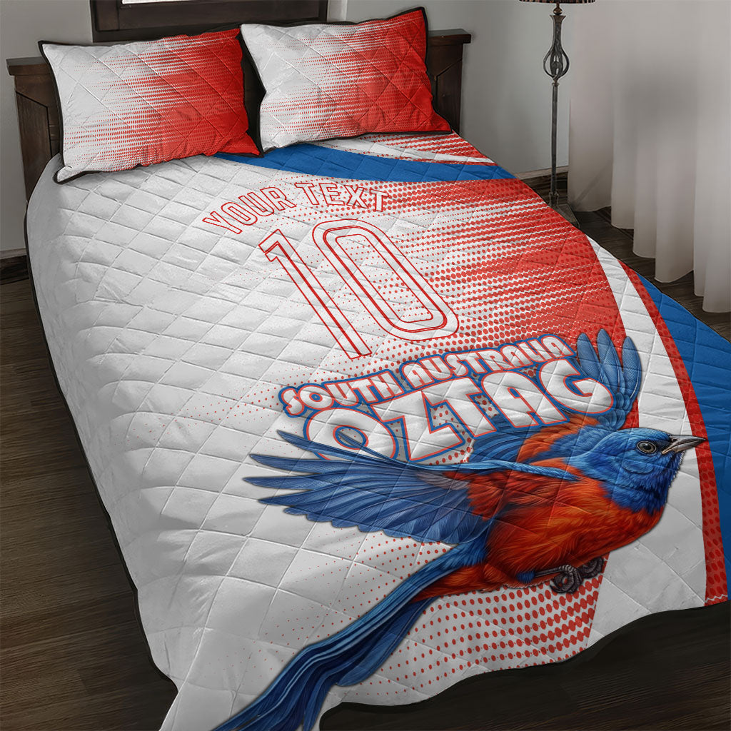 Personalised South Australia Oztag Bird Quilt Bed Set Australian Tag Rugby Bird Mascot