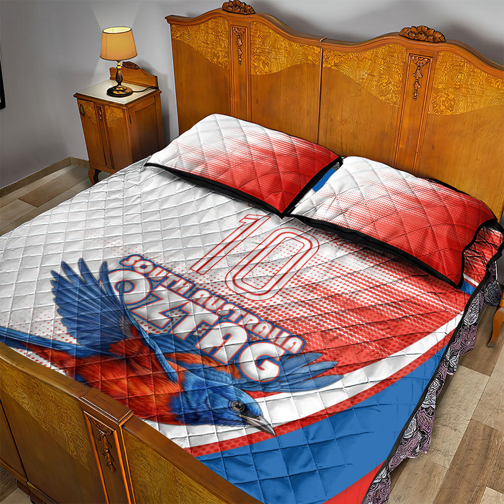 Personalised South Australia Oztag Bird Quilt Bed Set Australian Tag Rugby Bird Mascot