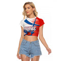 Personalised South Australia Oztag Bird Raglan Cropped T Shirt Australian Tag Rugby Bird Mascot