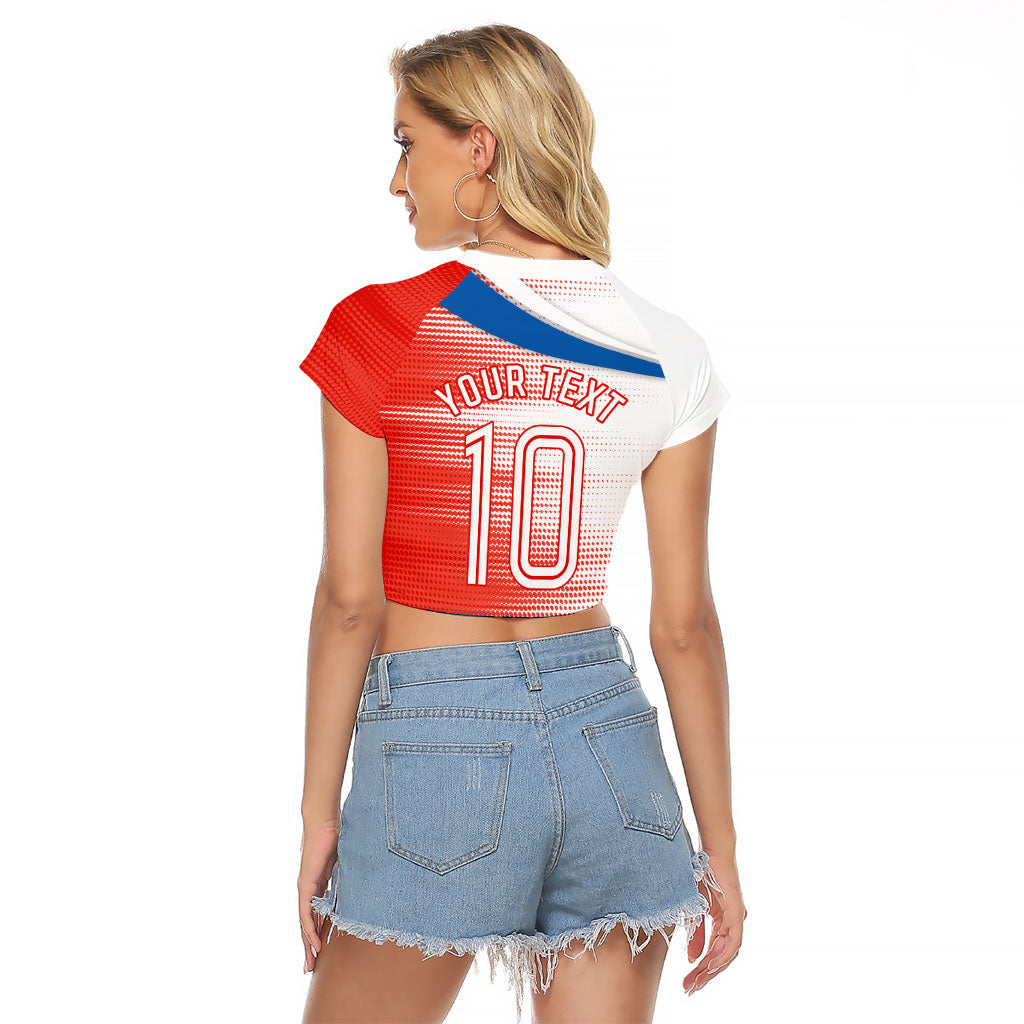 Personalised South Australia Oztag Bird Raglan Cropped T Shirt Australian Tag Rugby Bird Mascot