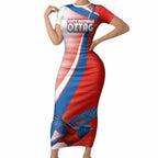 Personalised South Australia Oztag Bird Short Sleeve Bodycon Dress Australian Tag Rugby Bird Mascot