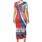 Personalised South Australia Oztag Bird Short Sleeve Bodycon Dress Australian Tag Rugby Bird Mascot