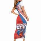 Personalised South Australia Oztag Bird Short Sleeve Bodycon Dress Australian Tag Rugby Bird Mascot