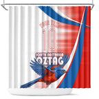 Personalised South Australia Oztag Bird Shower Curtain Australian Tag Rugby Bird Mascot