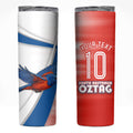 Personalised South Australia Oztag Bird Skinny Tumbler Australian Tag Rugby Bird Mascot
