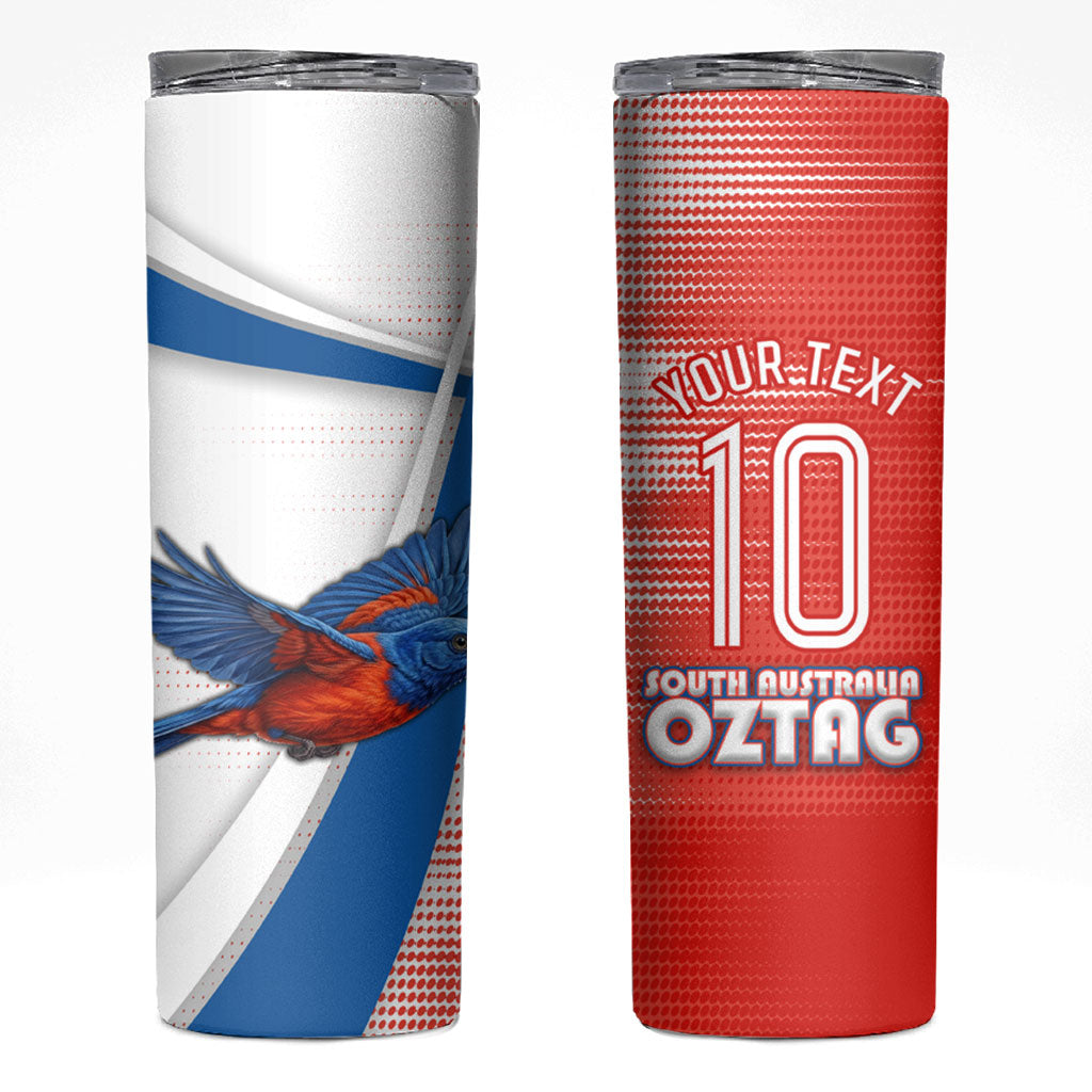 Personalised South Australia Oztag Bird Skinny Tumbler Australian Tag Rugby Bird Mascot