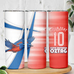 Personalised South Australia Oztag Bird Skinny Tumbler Australian Tag Rugby Bird Mascot