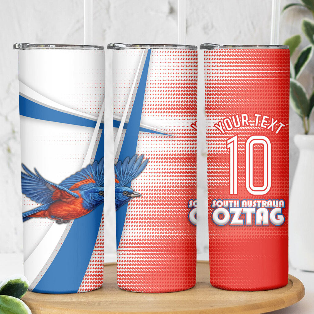 Personalised South Australia Oztag Bird Skinny Tumbler Australian Tag Rugby Bird Mascot