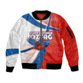 Personalised South Australia Oztag Bird Sleeve Zip Bomber Jacket Australian Tag Rugby Bird Mascot